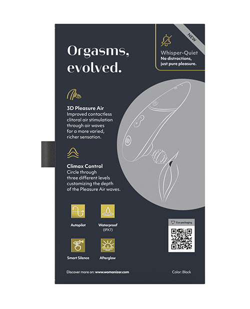 Womanizer Next 3D Climax Control Pleasure Air - Black