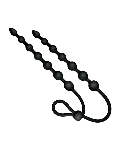 Ass-sation Dual-Ended Anal Beads - Black