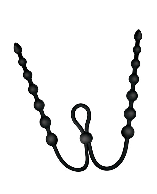 Ass-sation Dual-Ended Anal Beads - Black