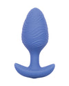 Cheeky Glow in the Dark Vibrating Butt Plug - Large Blue