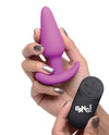 Bang! 21X Vibrating Silicone Butt Plug w/Remote - Purple
