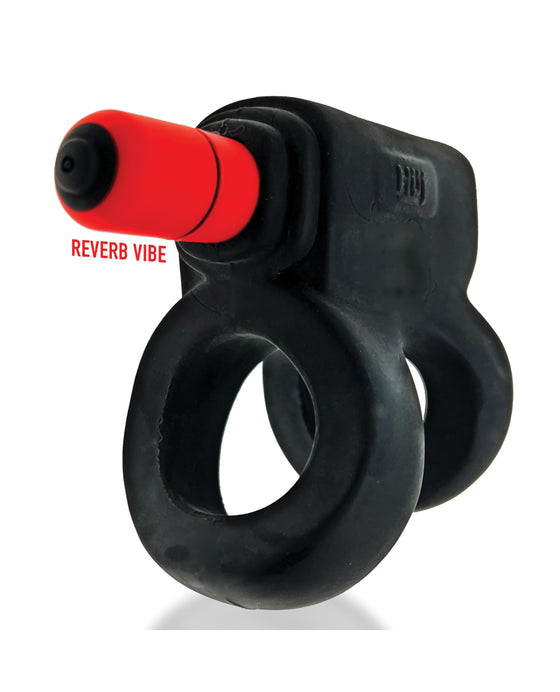 Hunky Junk Revhammer Shaft Vibe Ring - Tar Ice w/Red Vibe