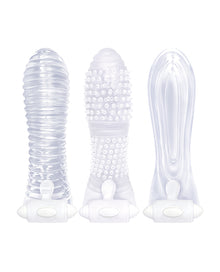  The 9's Vibrating Sextenders Sleeves - Pack of 3