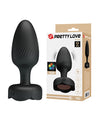 Pretty Love Varian Large Butt Plug w/Multi Color Bottom Light - Black