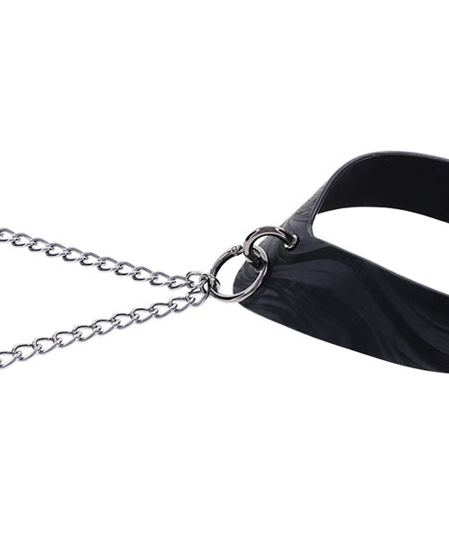 Sportsheets Velvet Noir Collar & Removable Clamps - Black