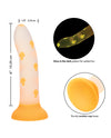 Glow Stick Mushroom Suction Cup Glow-in-the-Dark Dildo - Orange