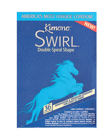 Kimono Swirl Condoms - Pack of 36