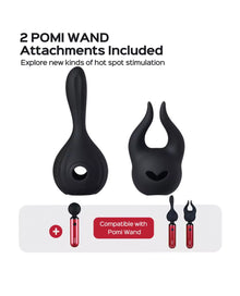  Horns Pomi Wand Attachments Bundle - Black
