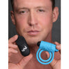 Bang! Vibrating Cock Ring & Bullet w/Remote Control - Blue