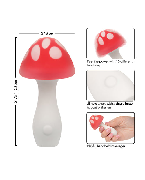 Naughty Bits Muff Shroom Playful Massager - Red/White