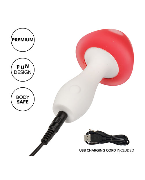 Naughty Bits Muff Shroom Playful Massager - Red/White
