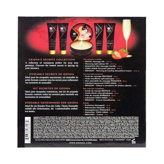 Shunga Geisha's Secret Luxury Gift Set - Sparkling Strawberry Wine