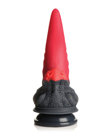  Creature Cocks Dragon Roar Silicone Dildo - Red/Black