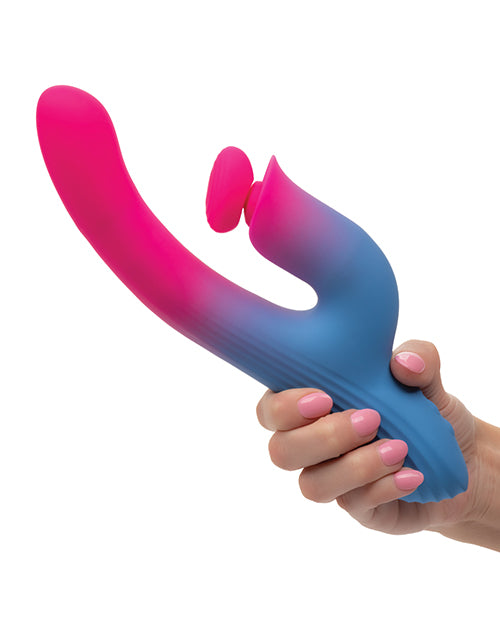 Elation Thrusting Dual Stimulator - Blue/Pink