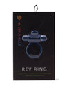 Nu Sensuelle Rev Silicone 7 Function Silicone Bullet Ring w/Flutter Tip - Navy
