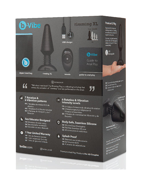 b-Vibe Rimming Plug XL - Black