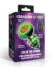  Creature Cocks - Eye of the Spawn Vibrating & Squirming Silicone Butt Plug
