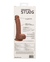 Studs Dual Density Silicone 6.25" Dildo - Brown