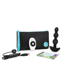  b-Vibe Remote Triplet Anal Beads - Black