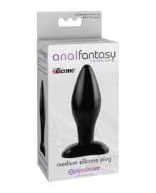  Anal Fantasy Collection Medium Silicone Plug - Black