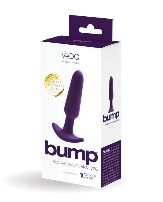 VeDO Bump Rechargeable Anal Vibe - Deep Purple