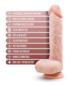  Blush Dr. Skin Dr Ethan 8.5" Gyrating Dildo - Beige