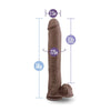 Blush Au Naturel Daddy 14" Sensa Feel Dual Density Dong w/Suction Cup - Chocolate