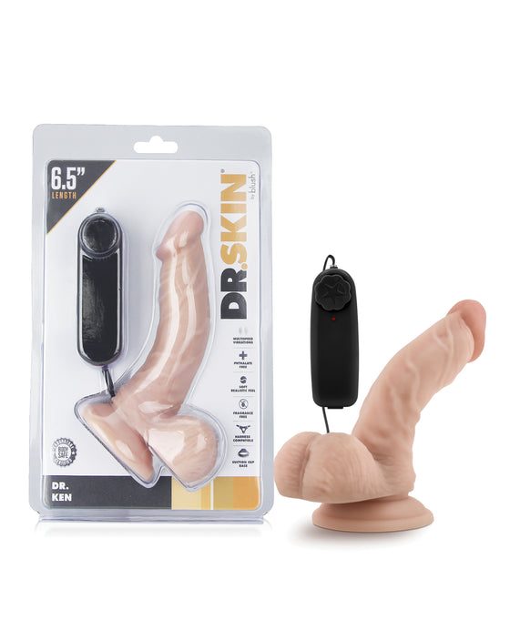 Blush Dr. Skin Dr. Ken 6.5" Cock w/Suction Cup - Vanilla