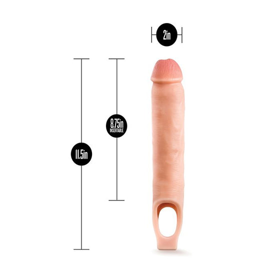Blush Performance Plus 11.5" Silicone Cock Sheath Penis Extender - Flesh