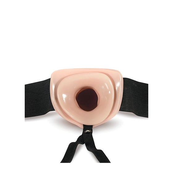 Blush Dr. Skin 7" Hollow Strap On - Vanilla