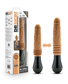  Blush Dr. Skin Silicone Dr. Arthur Thrusting Gyrating Vibrating Dildo - Tan