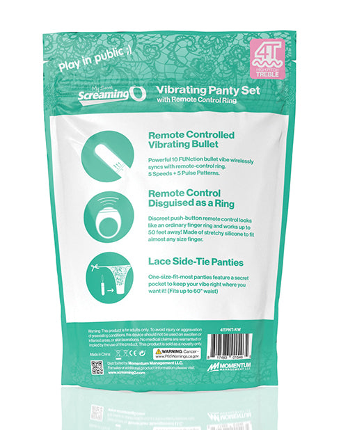 Screaming O My Secret 4T Panty Vibe w/Remote - Kiwi