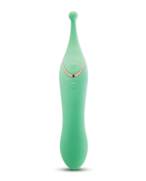 Blush Stella 7 Inch Dual-Ended Clitoral G-Spot Vibrating Wand With Precision Stimulation - Green