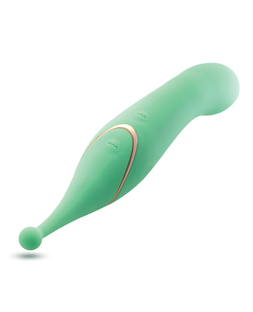 Blush Stella 7 Inch Dual-Ended Clitoral G-Spot Vibrating Wand With Precision Stimulation - Green