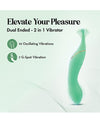 Blush Stella 7 Inch Dual-Ended Clitoral G-Spot Vibrating Wand With Precision Stimulation - Green