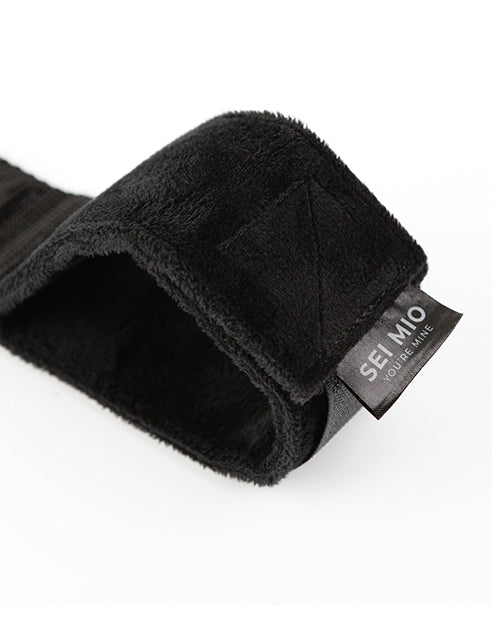 Sei Mio Spread the Love Ankle Spreader Bar w/Wrist Cuffs - Black