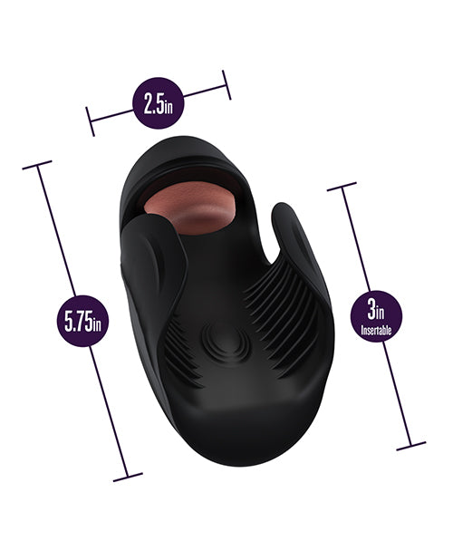 Blush M For Men - Lickety Split - Vibrating Penis Head Stimulator - Black