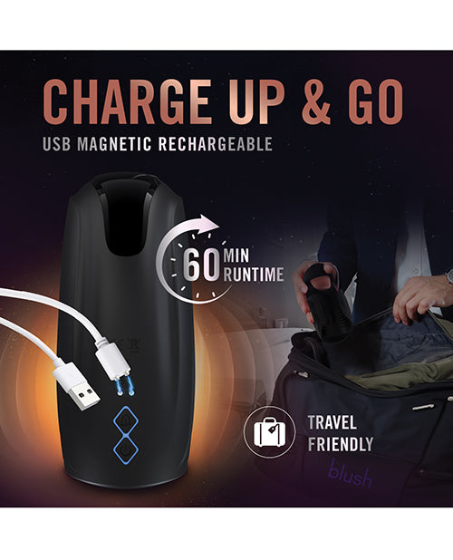 Blush M For Men - Lickety Split - Vibrating Penis Head Stimulator - Black