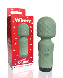  Screaming O Cuties Winny Vibrating Mini Wand - Sage Green