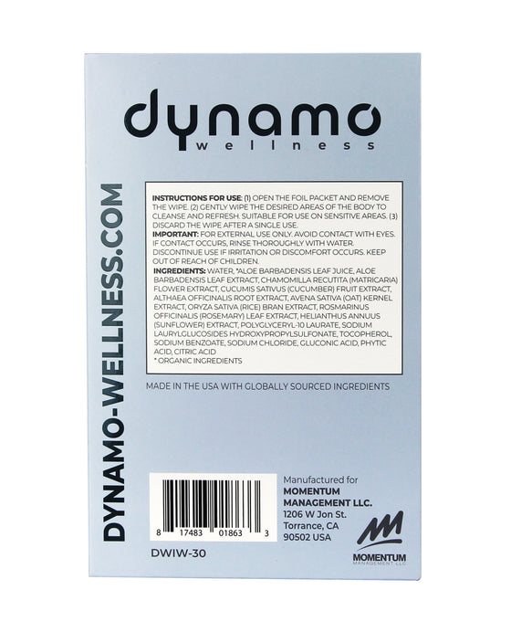 Dynamo Wellness Intimate Body Wipe - 30 Pack