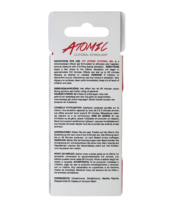 JO Atomic Clitoral Gel - Warming Stimulant 0.34 oz