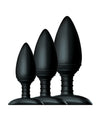 Nexus Butt Plug Trio Set 3 Solid Silicone Butt Plugs S M L