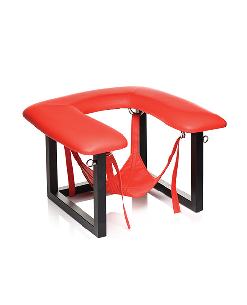 Master Series Face Rider Queening Chair - Black/Red - High Freight Costs