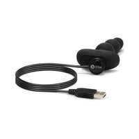 b-Vibe Triplet Rechargeable Remote-Controlled Vibrating Anal Beads Plug Black