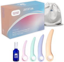  AEON Gentle Touch Premium Silicone 4-Piece Curved Set for Pelvic Floor Wellness & Flexibility – Soft, Body-Safe Design – Includes Glide Moisturizer ($8 Value) & Elegant Storage Bag