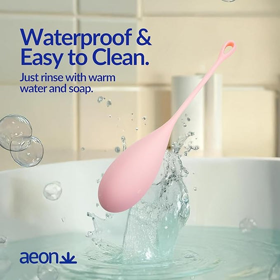 AEON Kegel Exercise Balls Set – 6 Progressive Silicone Pelvic Floor Trainers. Body-Safe, Soft & Flexible. Includes Discreet Storage Pouch & AEON Personal Glide Bottle - $8 Value – Beginner to Advanced