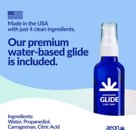 AEON Kegel Exercise Balls Set – 6 Progressive Silicone Pelvic Floor Trainers. Body-Safe, Soft & Flexible. Includes Discreet Storage Pouch & AEON Personal Glide Bottle - $8 Value – Beginner to Advanced