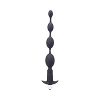 Tantus Vibrating Progressive Beads Vibrating Beaded Anal Plug Onyx