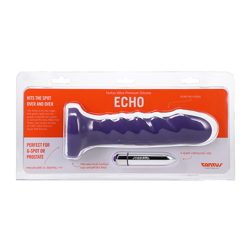 Tantus Echo Vibrating Dildo Amethyst