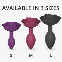 Love to Love Open Roses Silicone Anal Plug Purple Rain Small